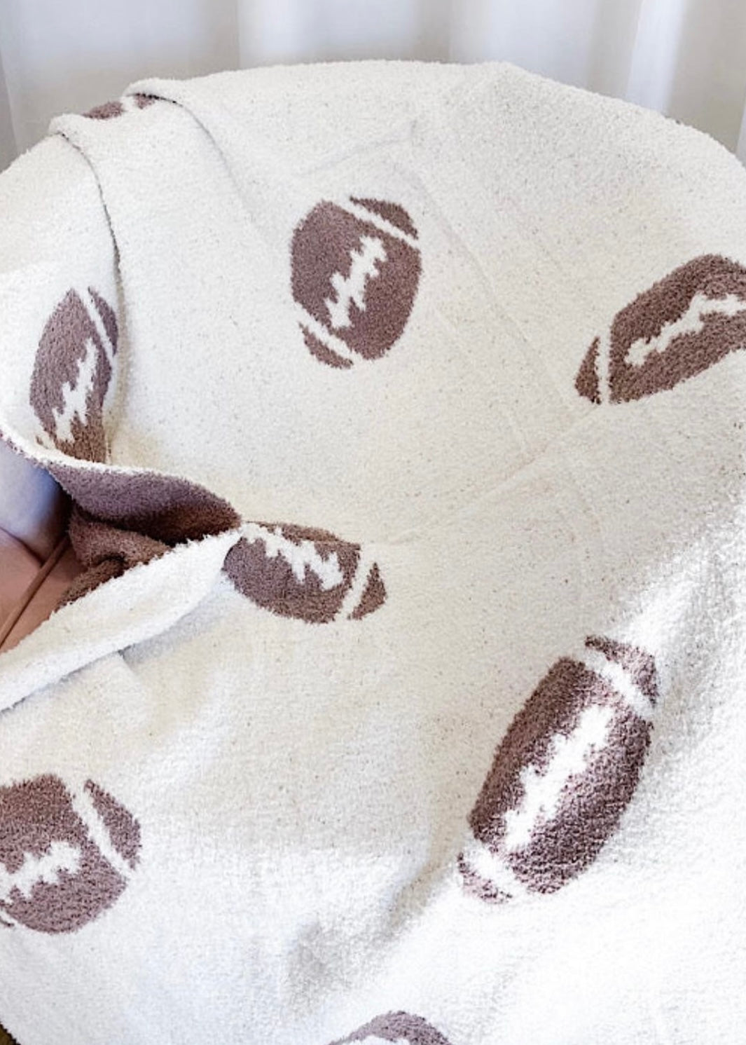 Football Pattern Reversible Blanket