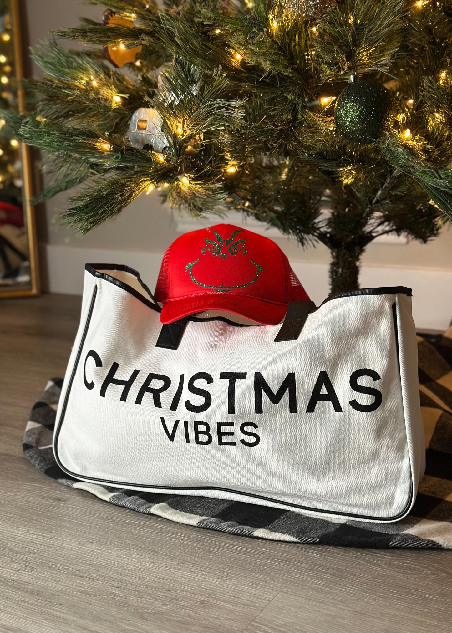Christmas Vibes Canvas Tote Bag