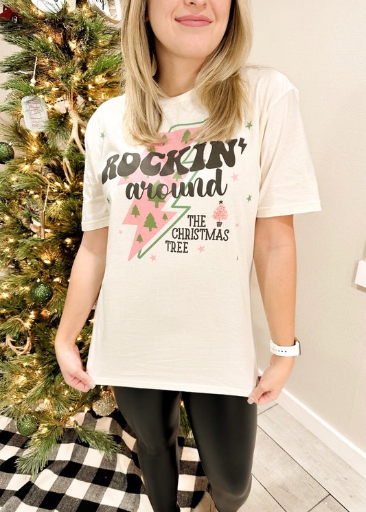Rockin' Around the Christmas Tree Graphic Tee