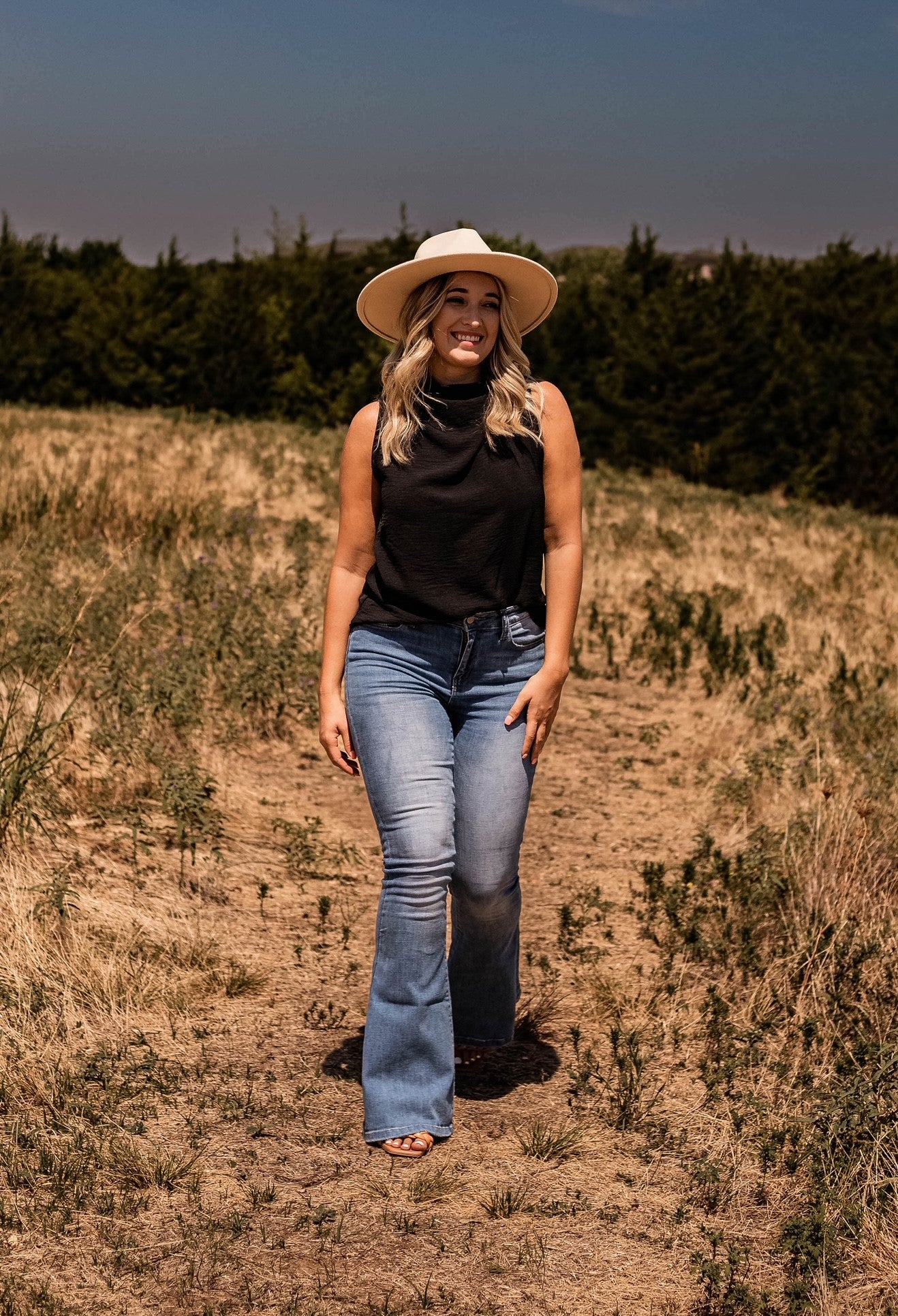 Light Wash High Rise Flare Jeans