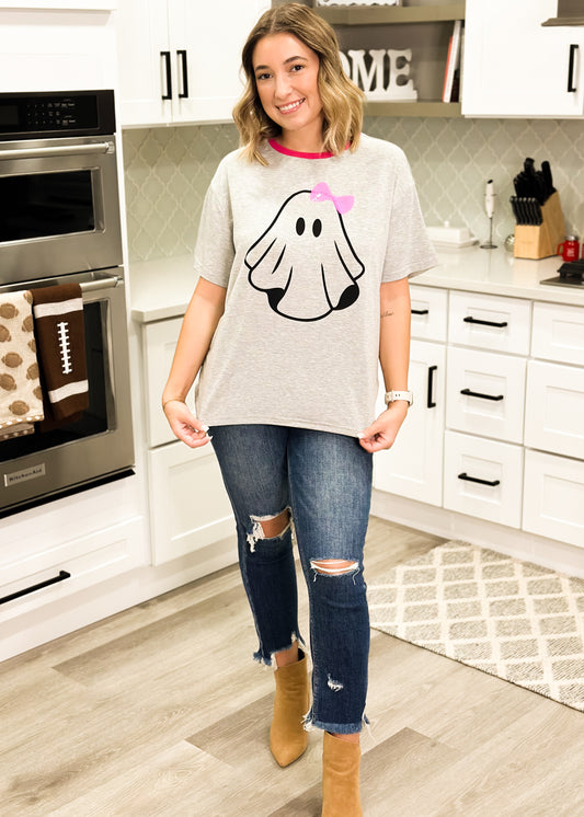 Ghost Pink Sequin Graphic Tee