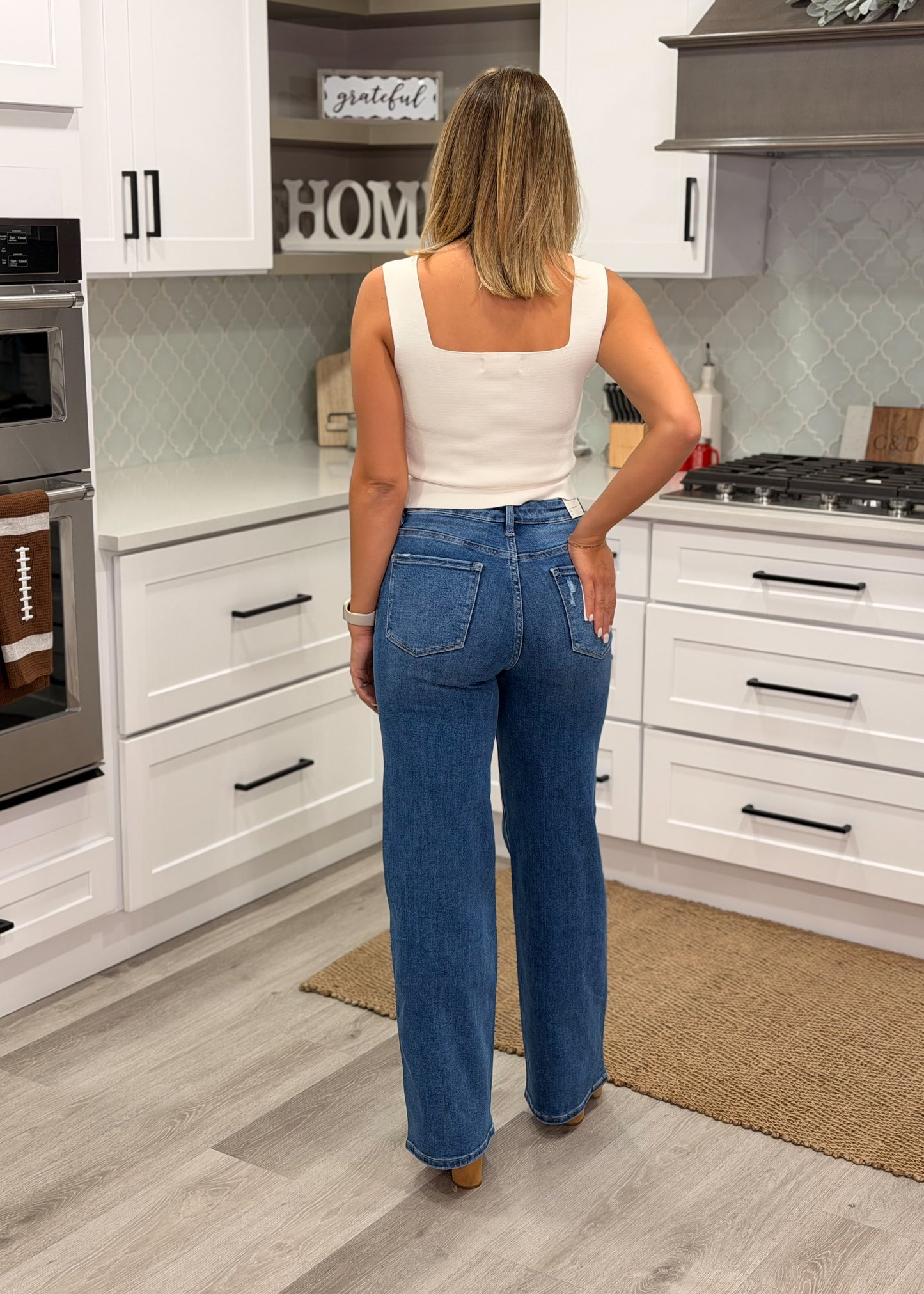 Tummy Control 90s High Rise Wide Leg Jeans (Lovervet)