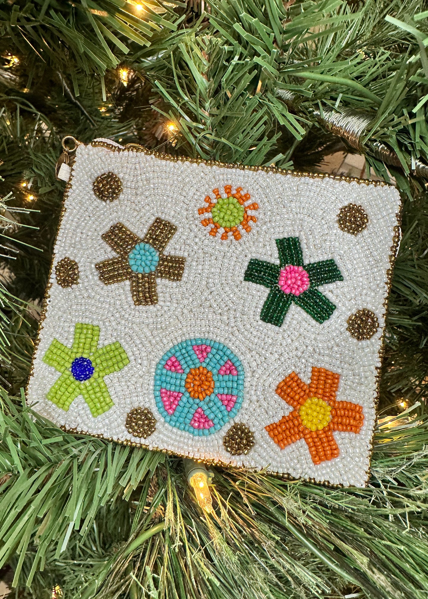 Floral Beaded Coin Purse