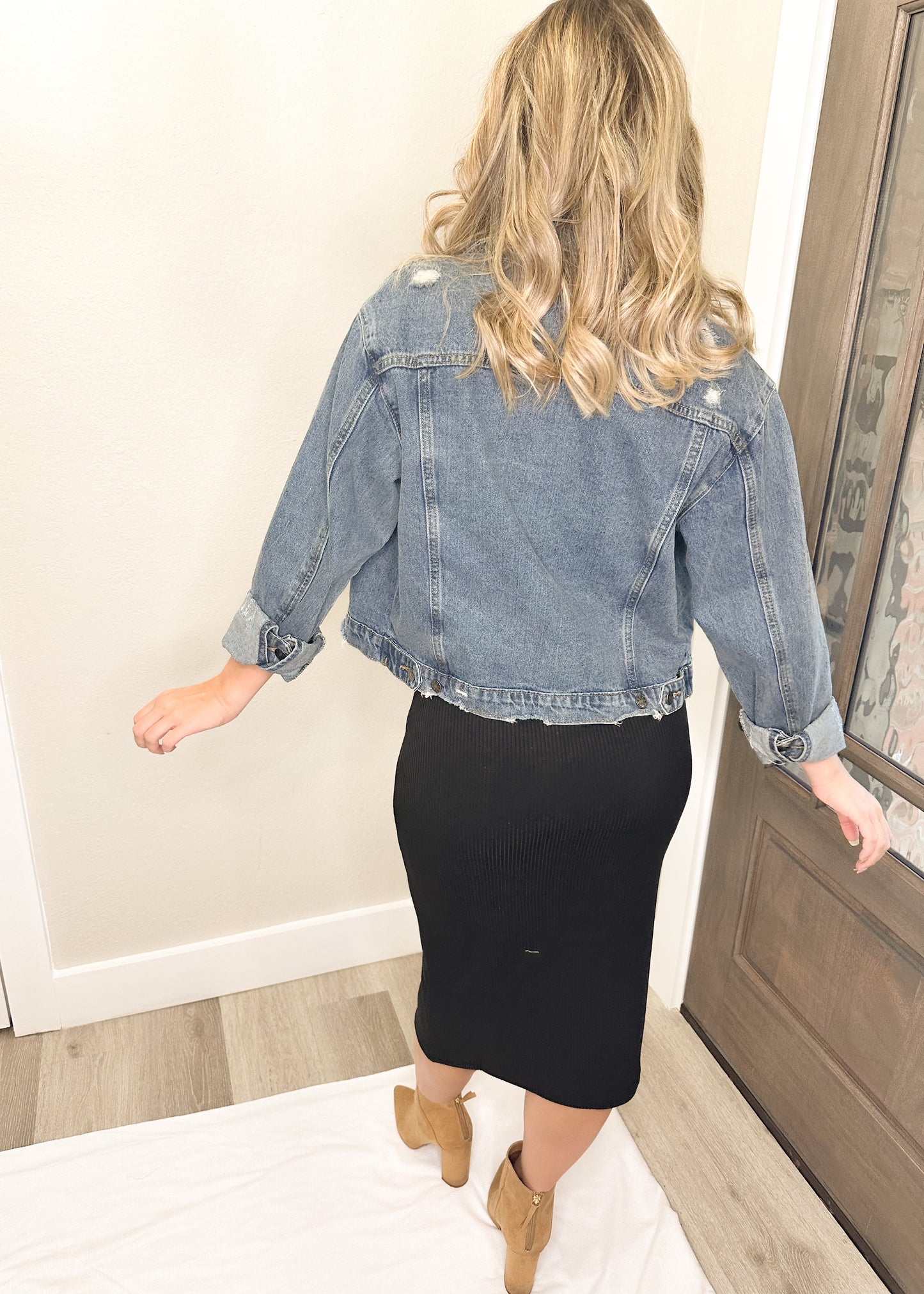 Distressed Denim Jacket