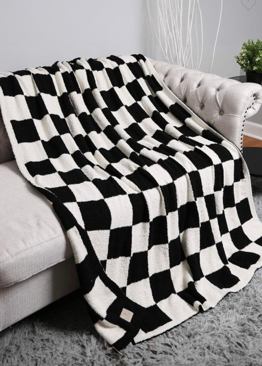 Black & White Checkered Blanket