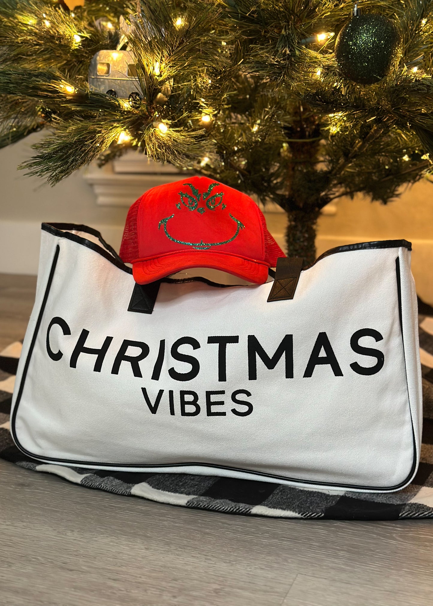 Christmas Vibes Canvas Tote Bag