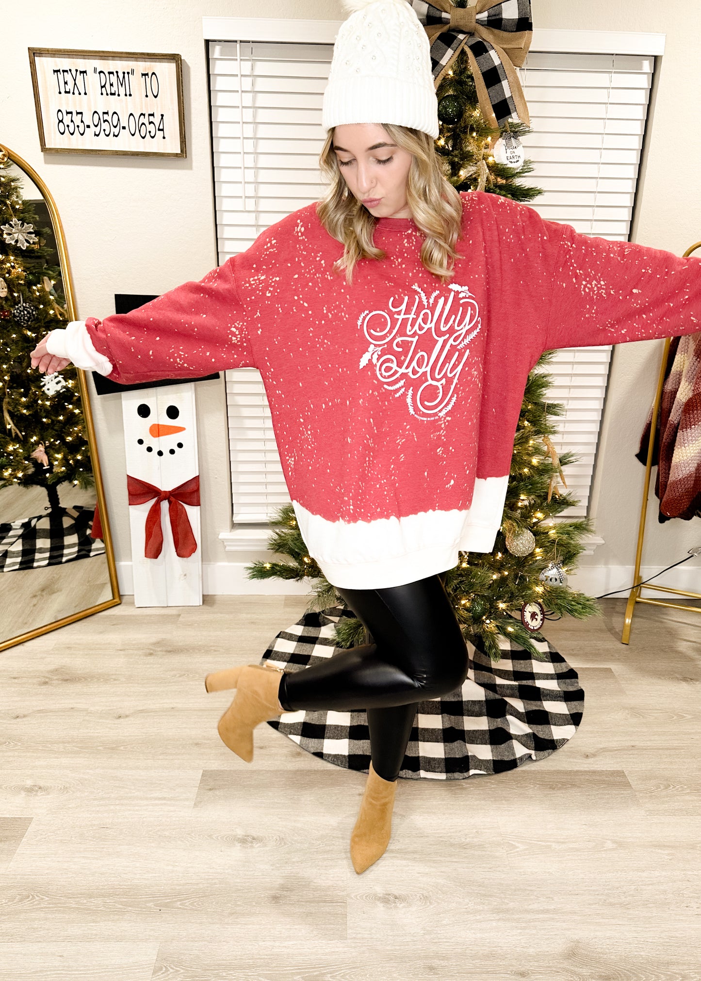 Holly Jolly Bleached Sweatshirt
