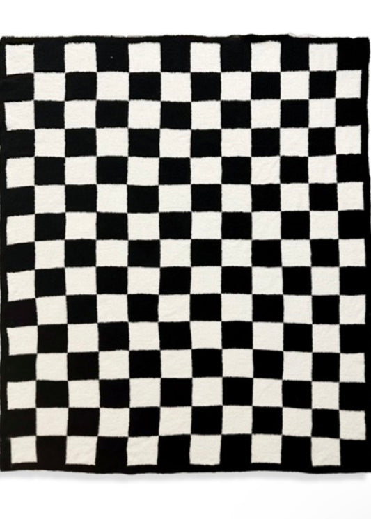 Black & White Checkered Blanket