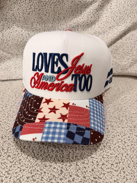 Loves Jesus and America Too Hat