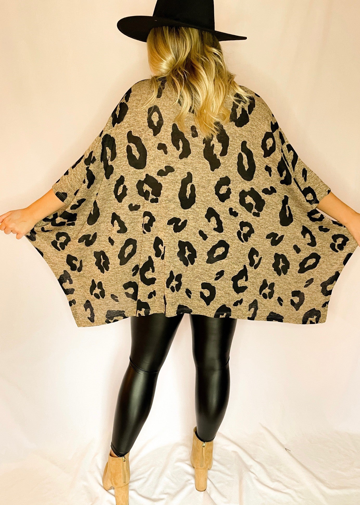 Oversized Leopard Print Asymmetrical Top *FINAL SALE*