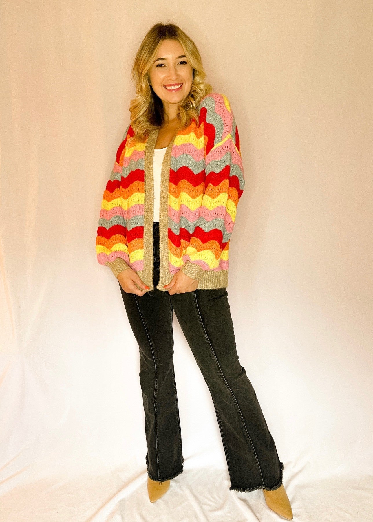 Rainbow Striped Cardigan