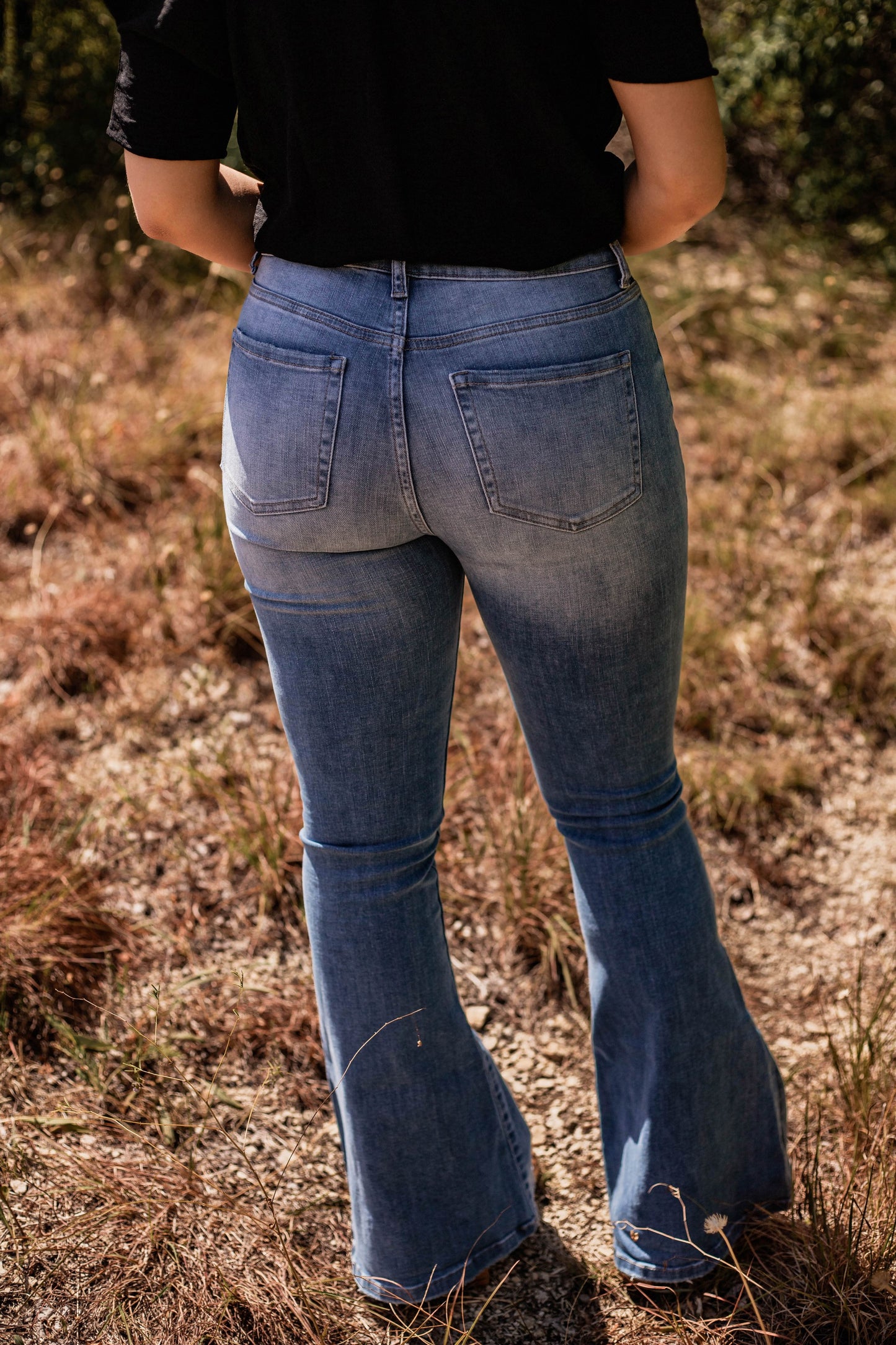 Light Wash High Rise Flare Jeans