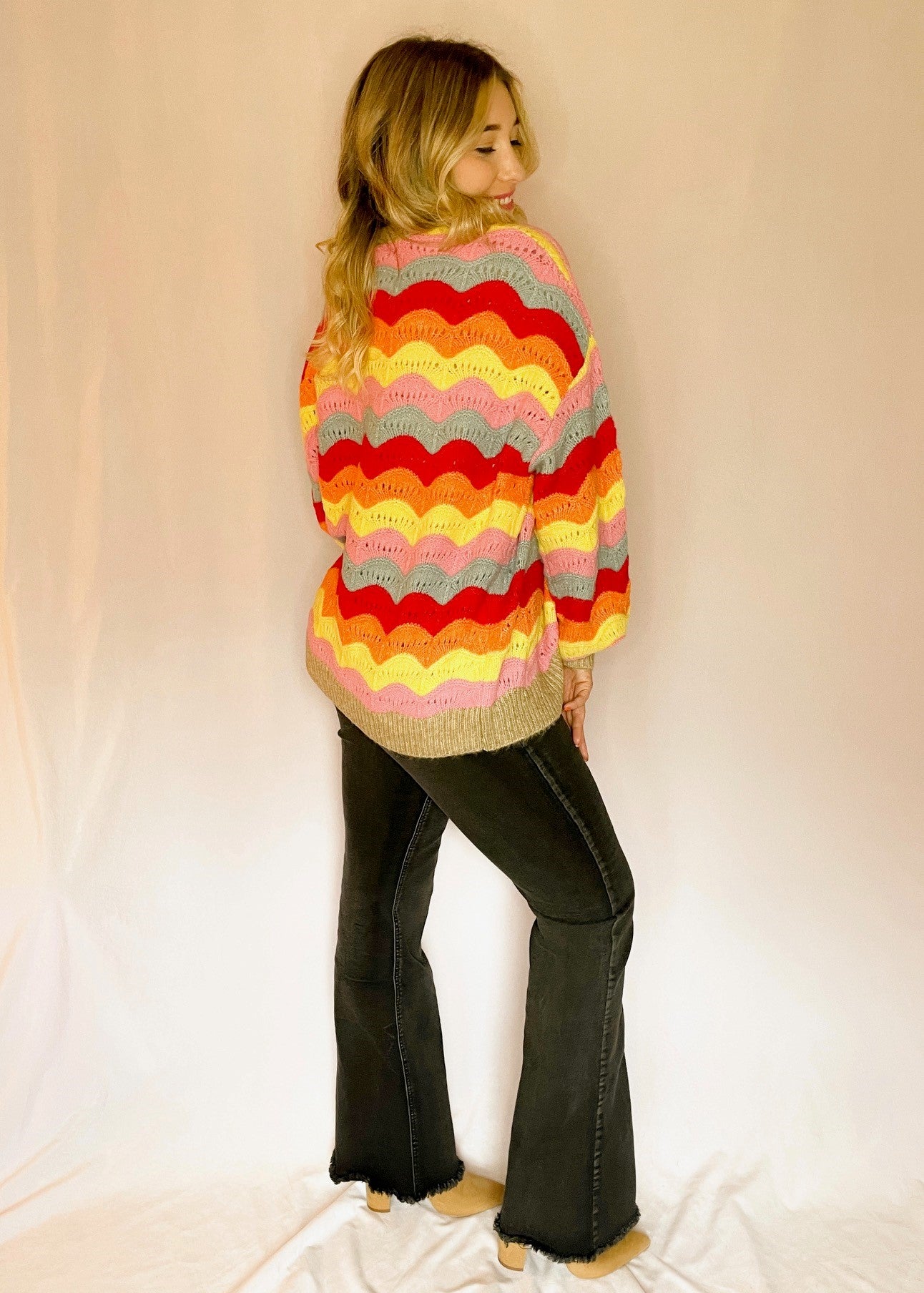 Rainbow Striped Cardigan