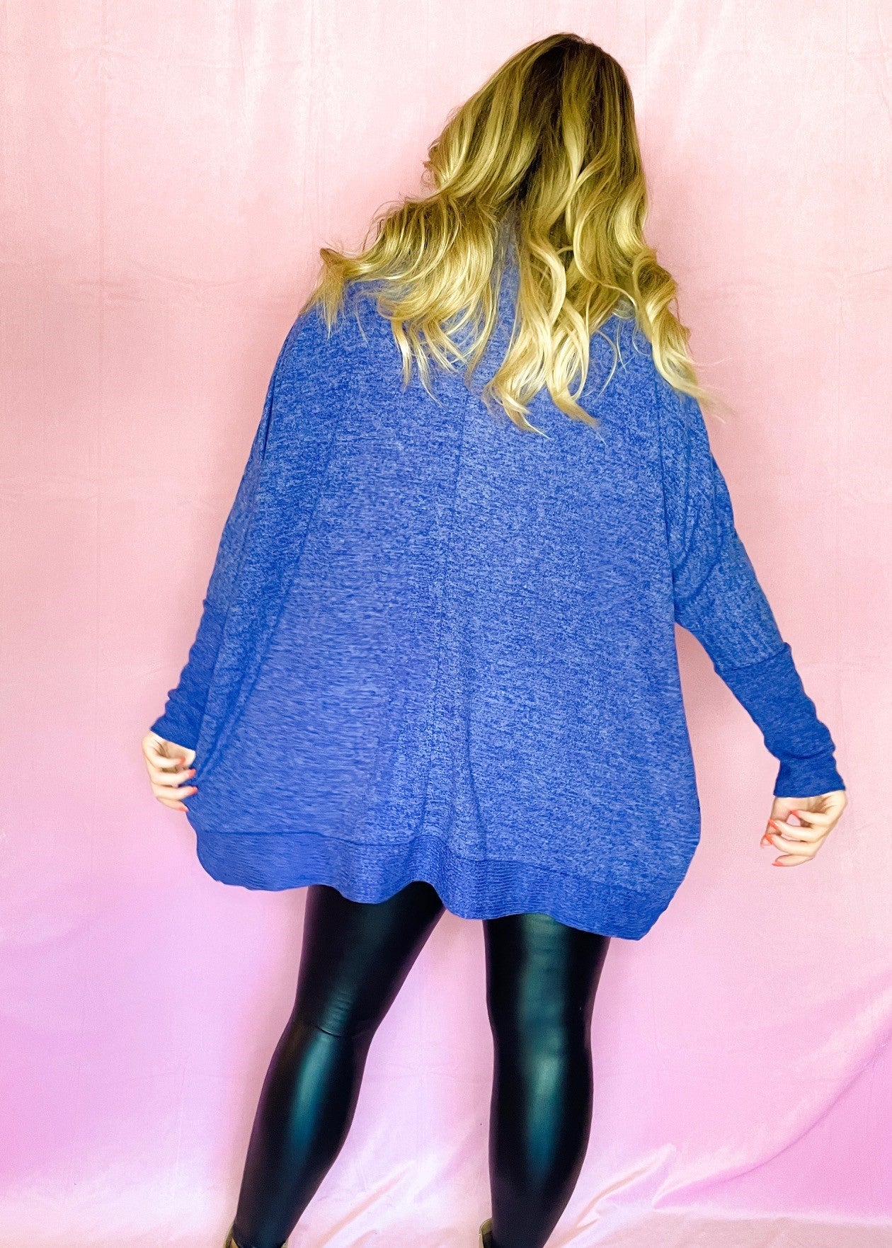 Blueberry Cowl Neck Hi-low Sweater *FINAL SALE*