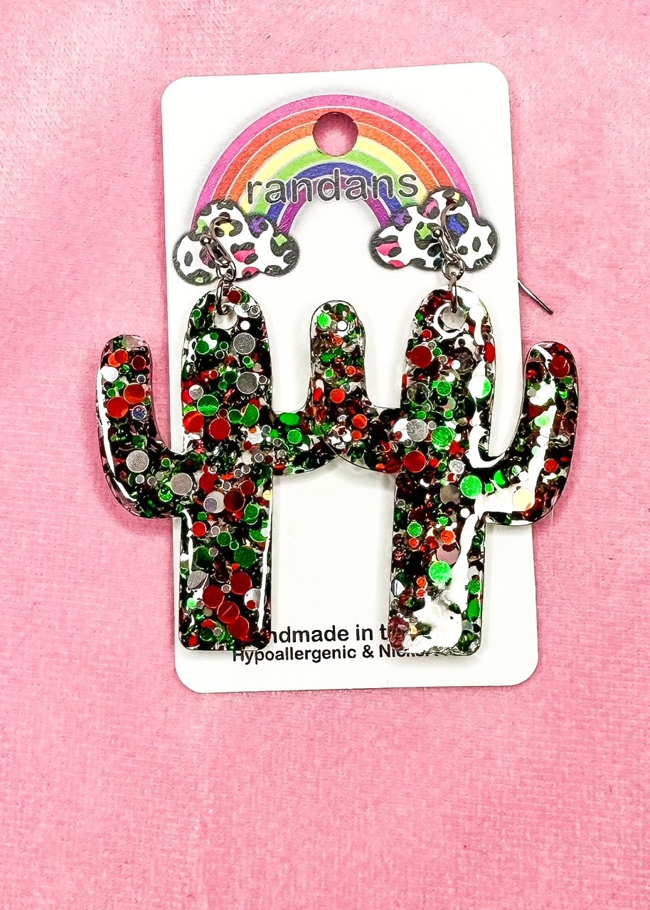 Christmas Cactus Earrings