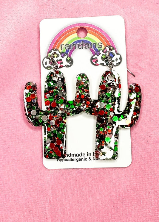 Christmas Cactus Earrings
