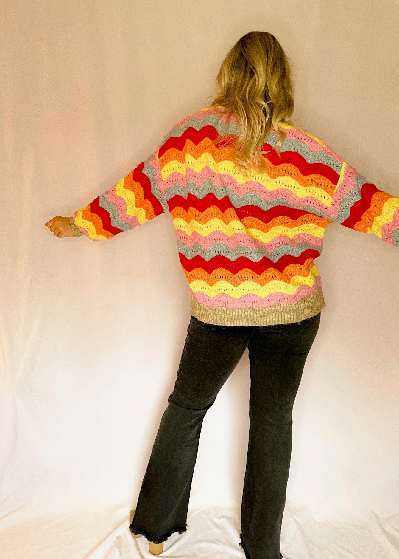 Rainbow Striped Cardigan