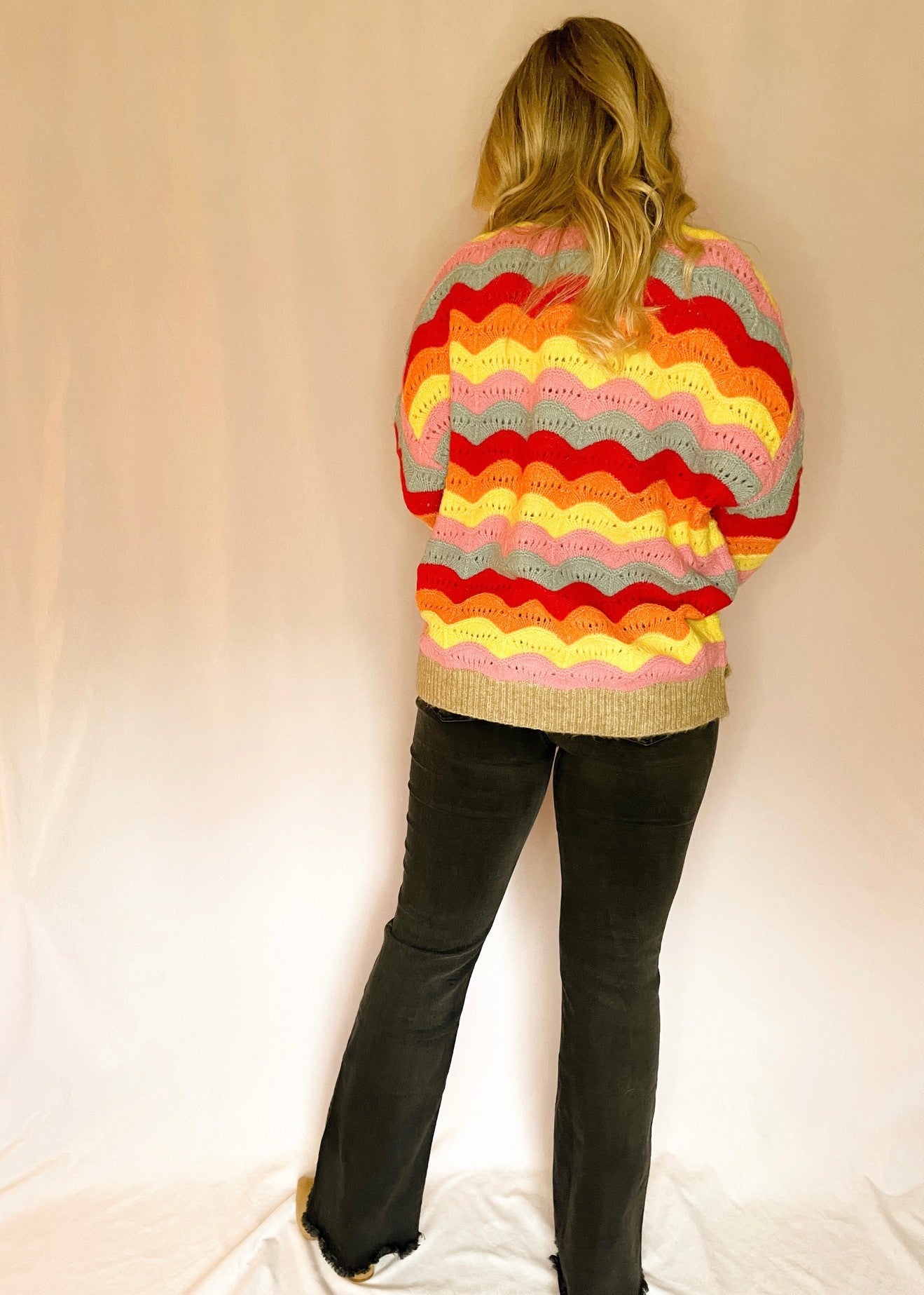 Rainbow Striped Cardigan