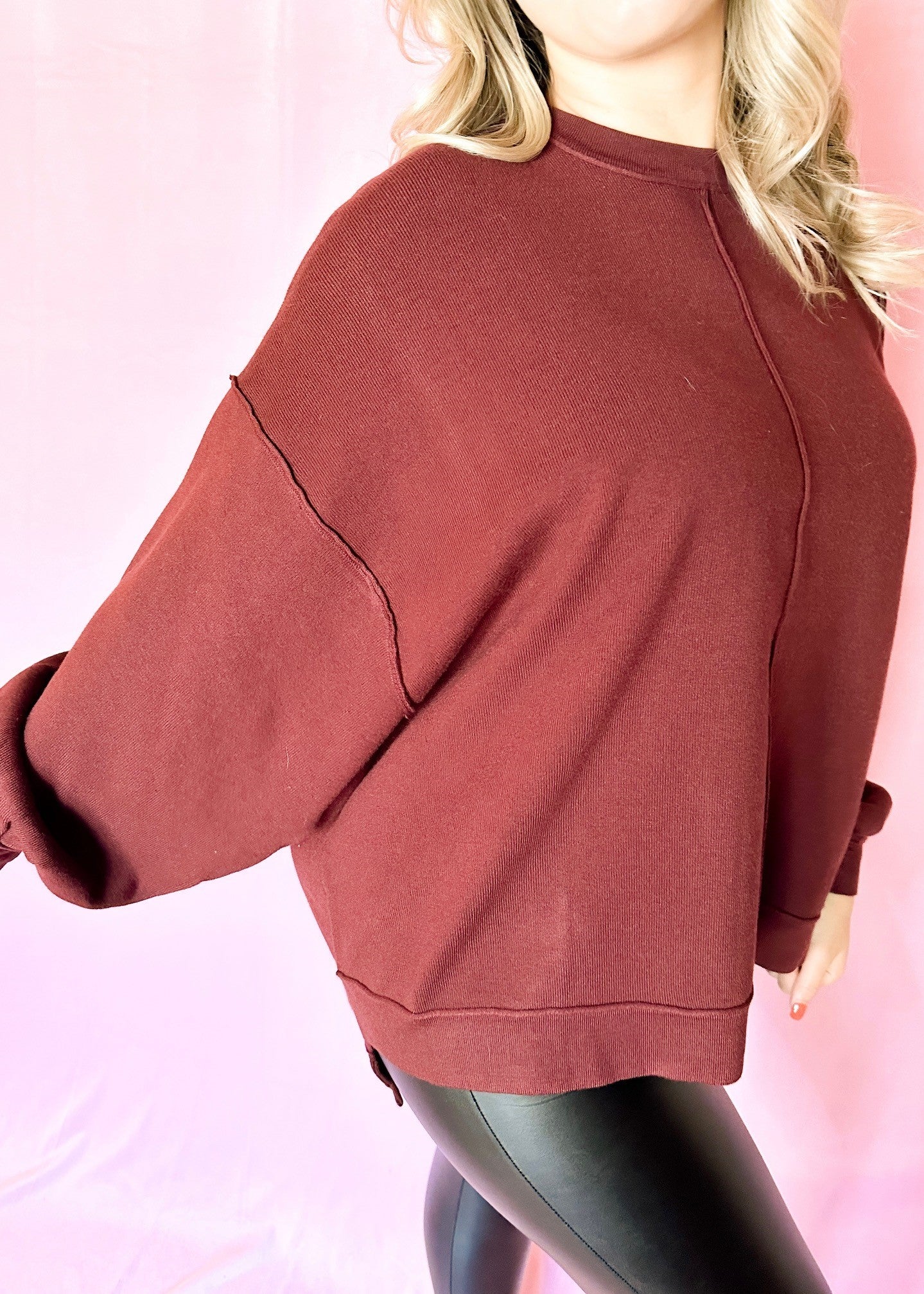 Burgundy Oversized Sweater