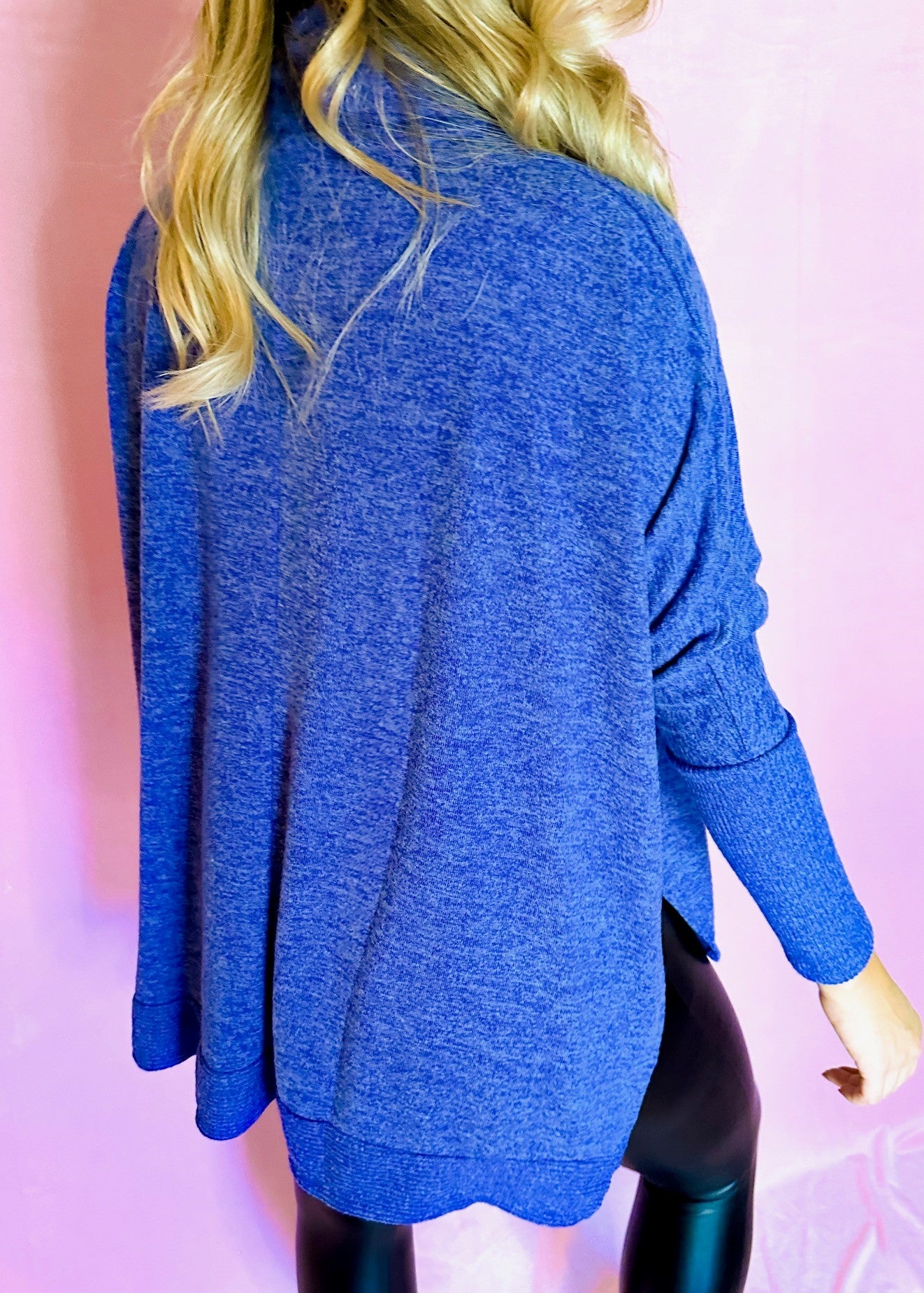 Blueberry Cowl Neck Hi-low Sweater *FINAL SALE*