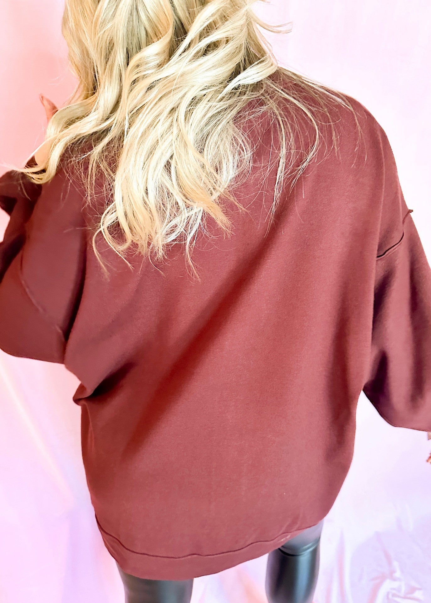 Burgundy Oversized Sweater