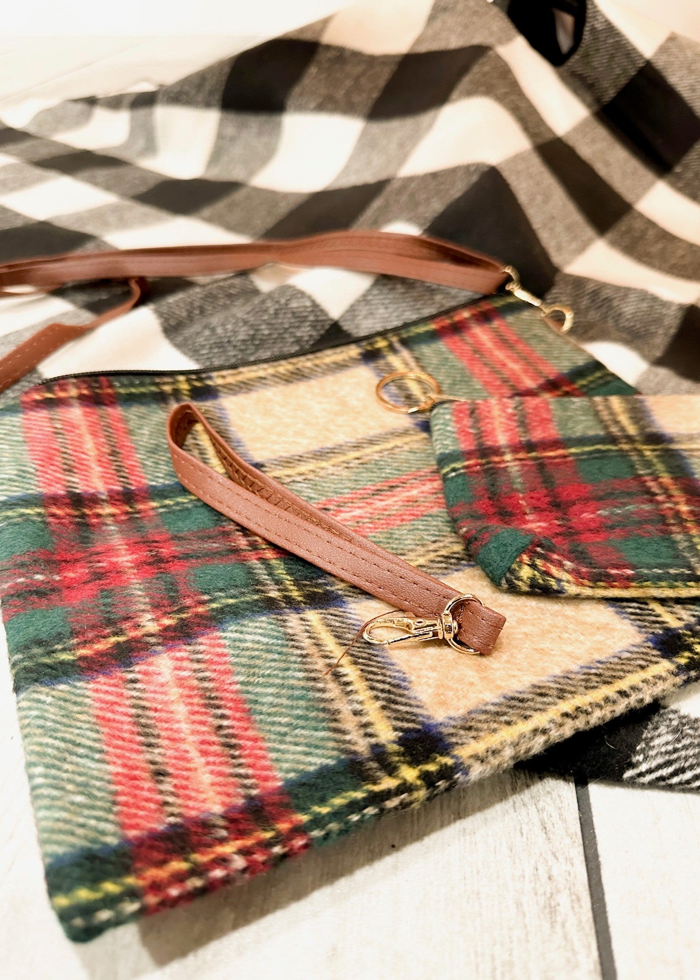 Plaid Wristlet/Crossbody Bags *FINAL SALE*