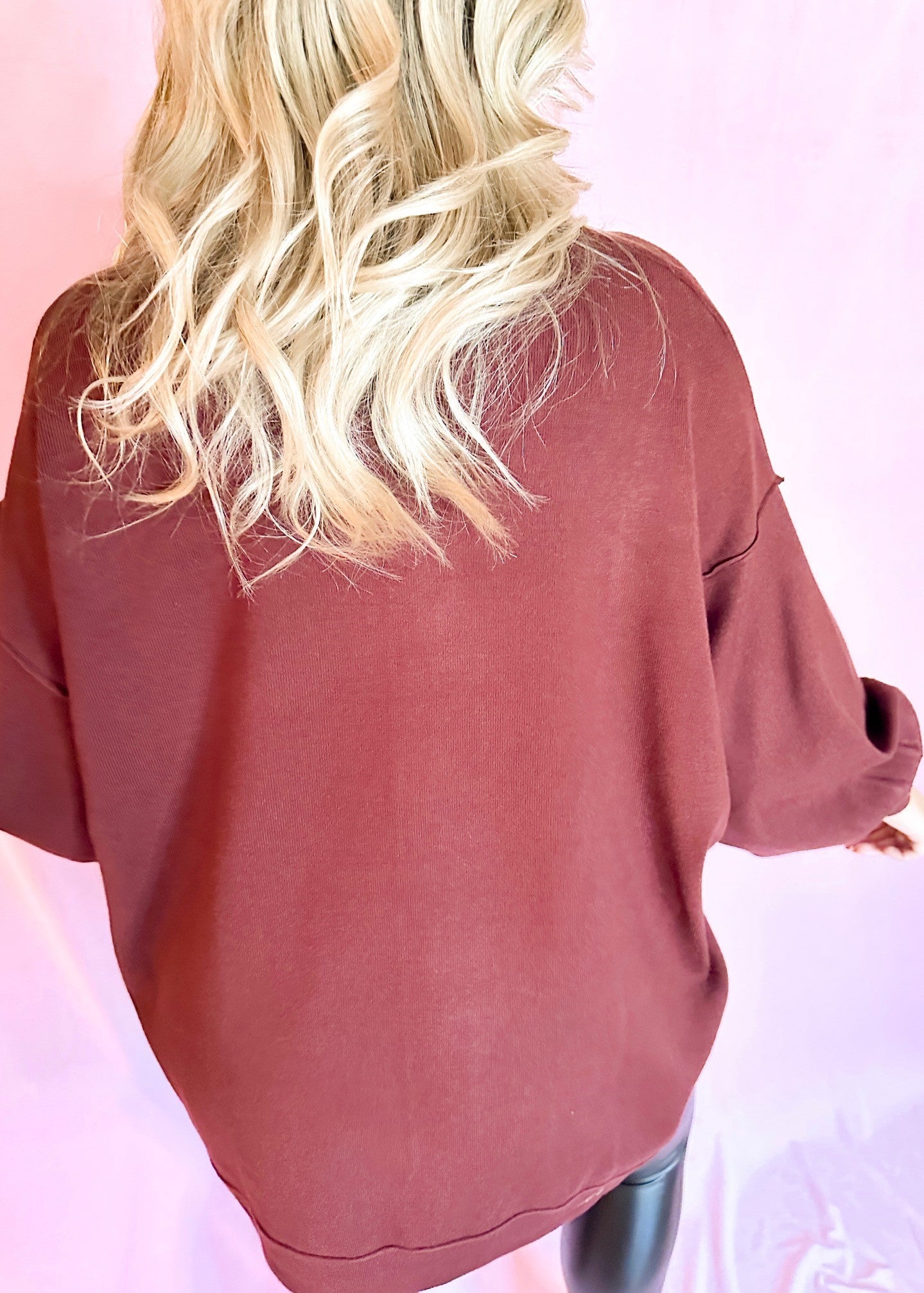 Burgundy Oversized Sweater