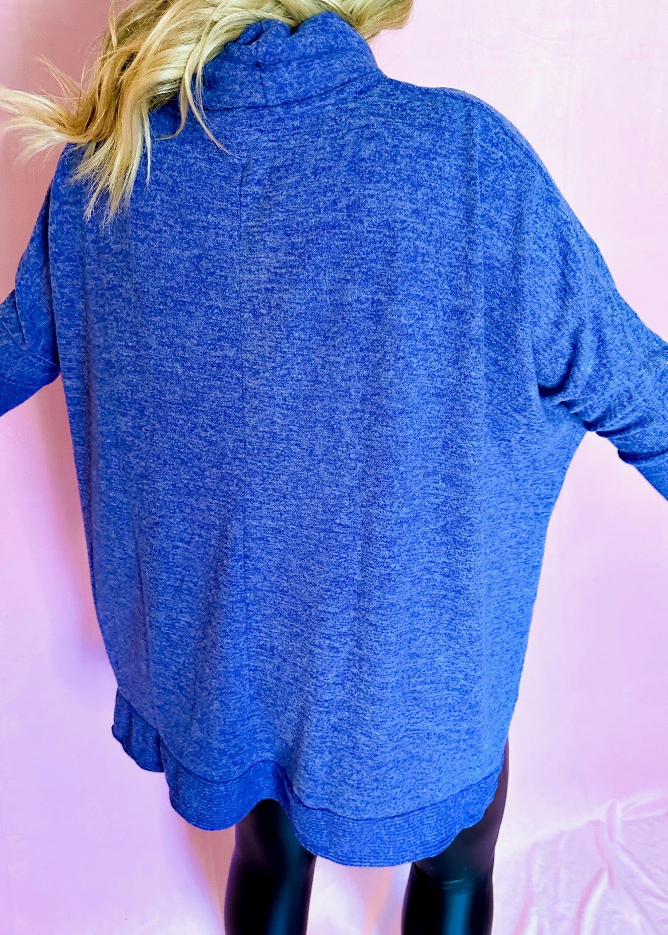 Blueberry Cowl Neck Hi-low Sweater *FINAL SALE*