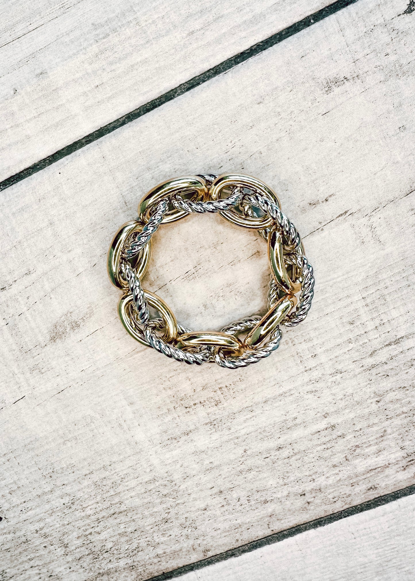 Silver & Gold Chain Bracelet